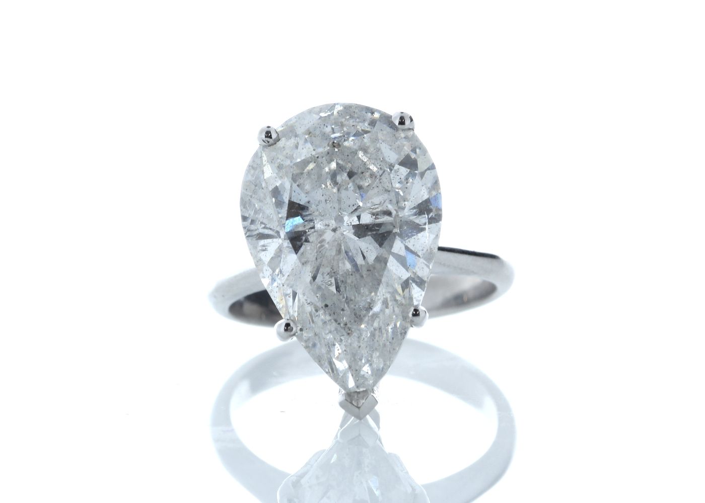 Platinum Diamond Jewellery - Featuring a Natural Pear Shape Diamond of 10 Carats.