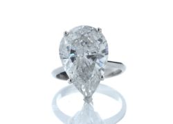 Platinum Diamond Jewellery - Featuring a Natural Pear Shape Diamond of 10 Carats.