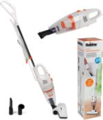 (M58) Beldray 2-in-1 Multifunctional Vacuum Cleaner, White/Orange This Beldray 2 in 1 vacuum ca...