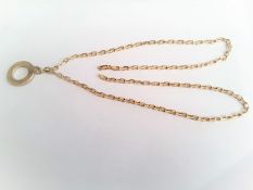 Vintage Italian Gold Plated Silver Pendant And Chain