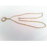 Vintage Italian Gold Plated Silver Pendant And Chain