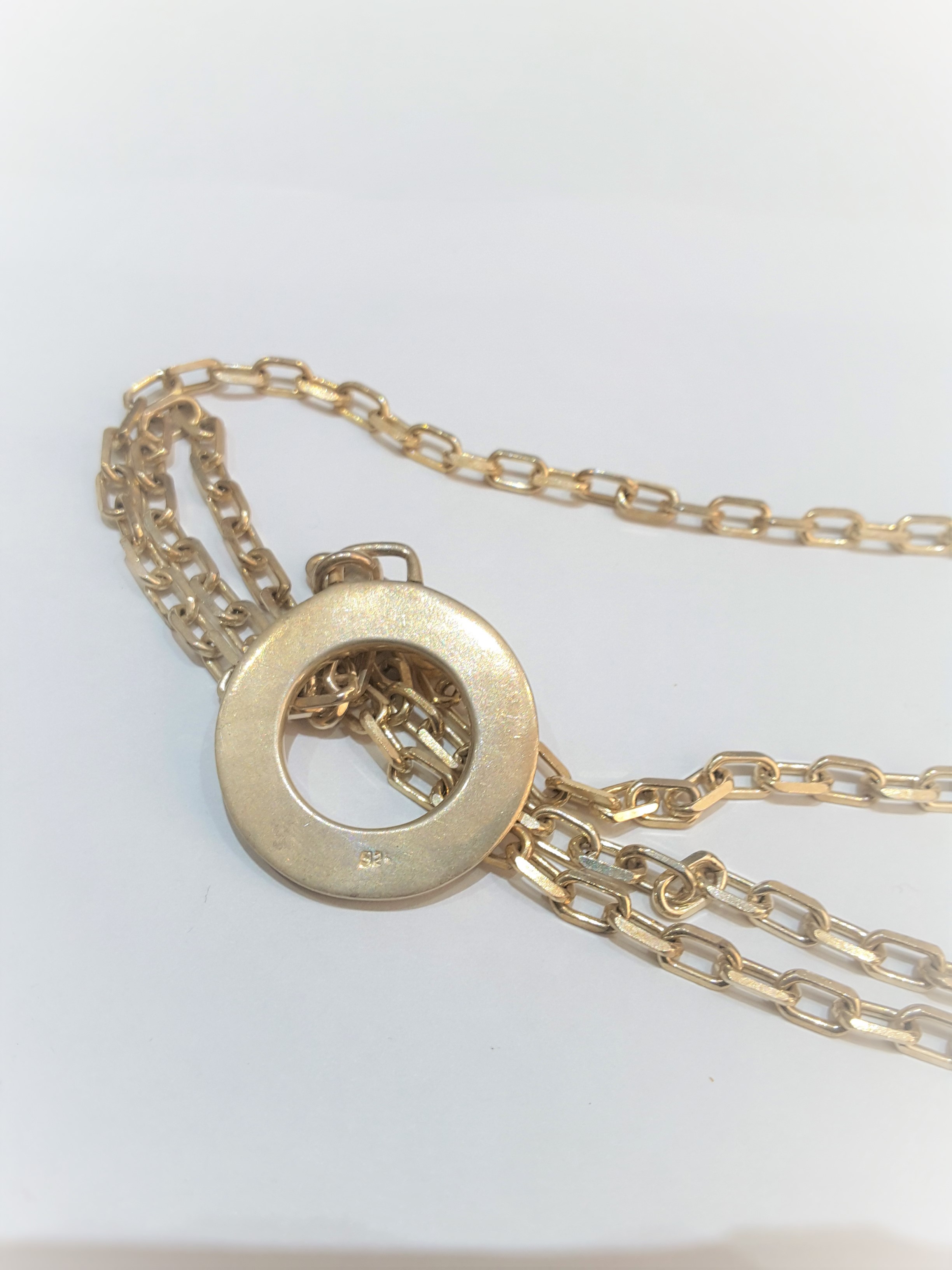 Vintage Italian Gold Plated Silver Pendant And Chain - Image 3 of 4