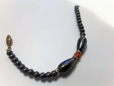 Black Spinel Beaded Bracelet