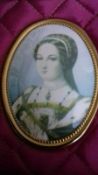 Framed Miniature Portrait Of Lady Jane Grey