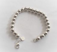 Tiffany Silver Ball Beaded Bracelet