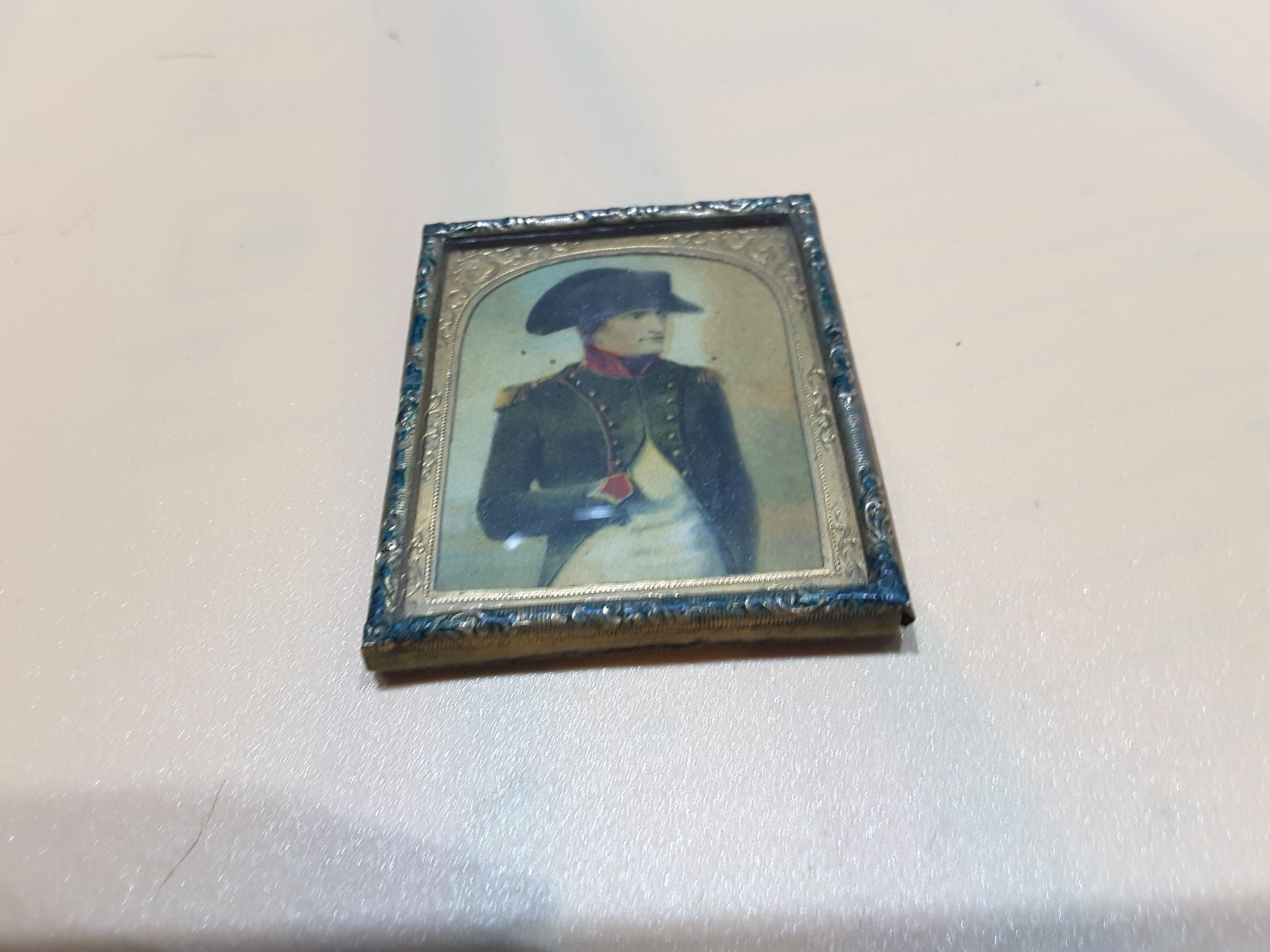 Miniature Antique Portrait Of Napoleon Bonepart - Image 3 of 6