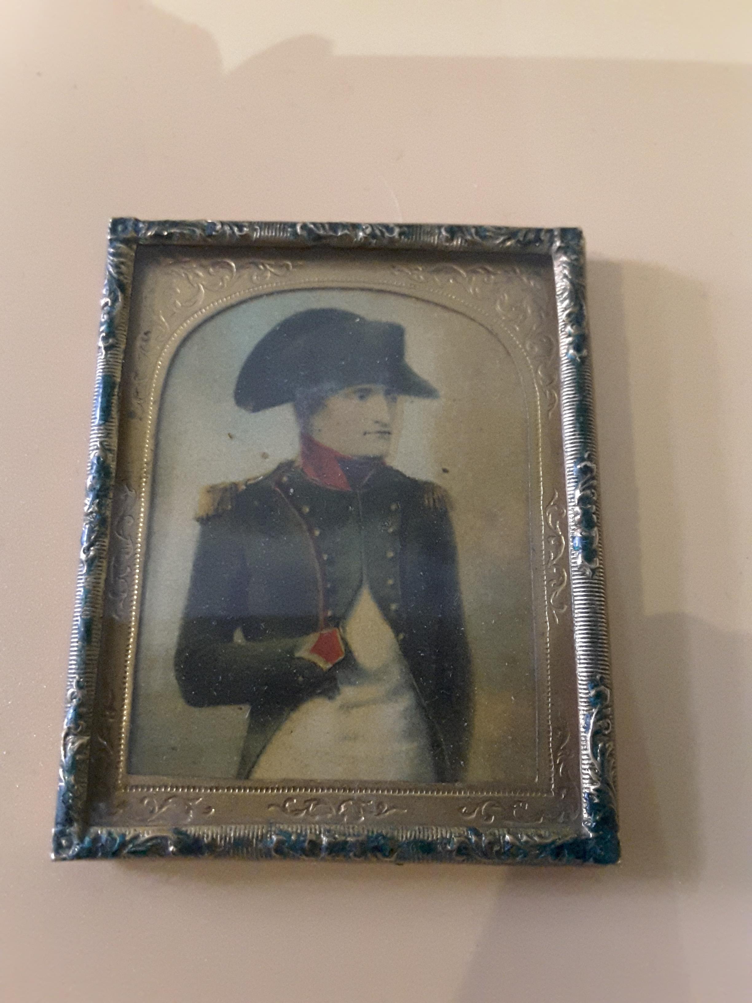 Miniature Antique Portrait Of Napoleon Bonepart
