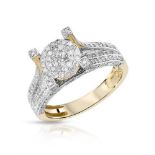 10Ct Gold & Diamond Cluster Ring