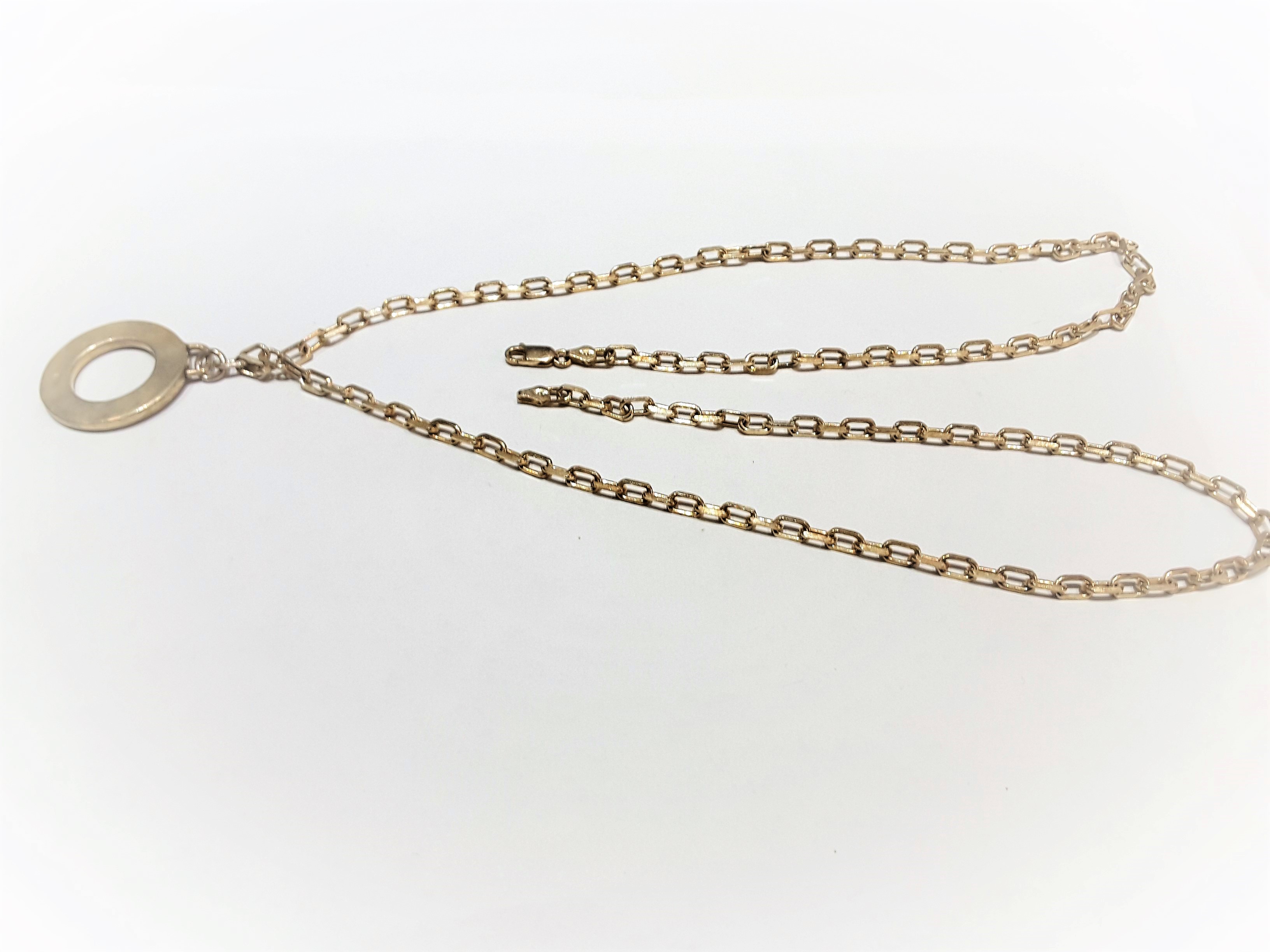 Vintage Italian Gold Plated Silver Pendant And Chain - Image 2 of 4