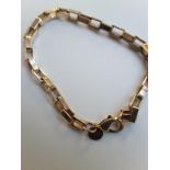 Vintage Silver Box Link Bracelet