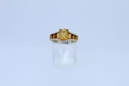 9ct Yellow Gold Citrine Set Ring