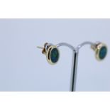 9ct Yellow Gold Opal Doublet Stud Earrings