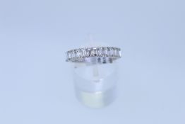 18ct White Gold Bagguette Cut Diamond Eternity Ring