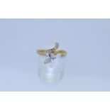 18ct Yellow Gold Pear Cut Diamond Ring