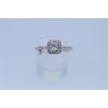 18ct White Gold Princess Cut Diamond Ring