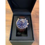 Gamages Limited Edition Hand Assembled Triple Date Automatic Rose - 5 year warranty & free delivery