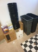 Mixed Janitor Supplies Recycling, Waste, Cleaning Products