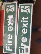 40 X Fire Exit Running Man Right Signs, Self Adhesive