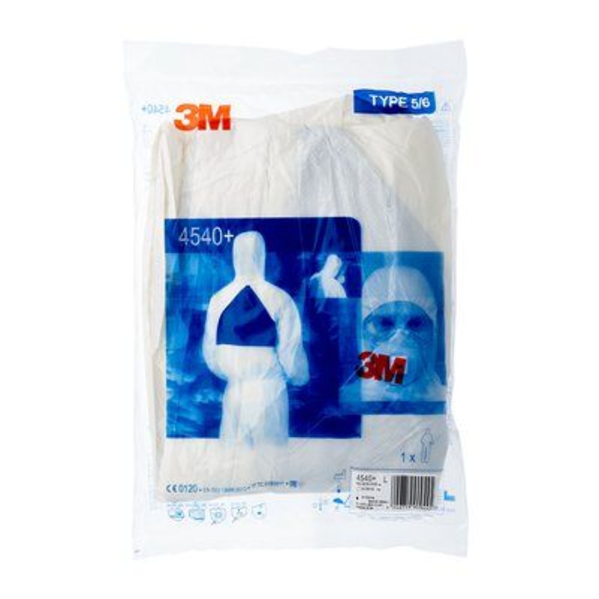 5 X 3M Chemical Resistant Clothing 4540+ White L - Image 2 of 3