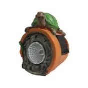 Resin Happy Turtle on Flower Pot Solar Garden Light - Pack of 4 Total RRP £36