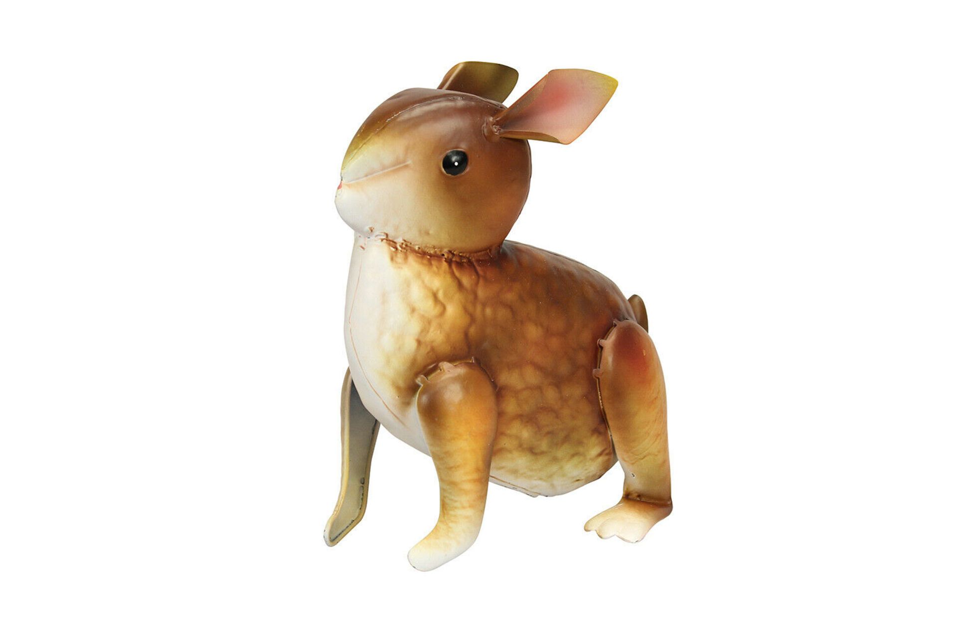 Primus Brown Metal Bunny / Baby Rabbit Garden Ornament - Box of 4 Total RRP £66 - Image 2 of 3