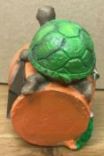 Resin Happy Turtle on Flower Pot Solar Garden Light - Pack of 4 Total RRP £36