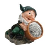 Cheeky Gnome Resin Garden Rockery Patio Solar Light - Pack of 4 Light Total RRP £40