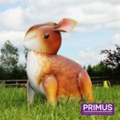 Primus Brown Metal Bunny / Baby Rabbit Garden Ornament - Box of 4 Total RRP £66