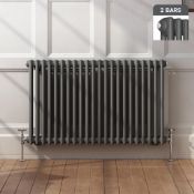 600x1008mm Anthracite Double Panel Horizontal Colosseum Traditional Radiator.RRP £569.99.For ...