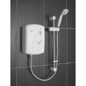 (QP149) TRITON ENRICH WHITE 8.5KW MANUAL ELECTRIC SHOWER. A great value unit that is easy...