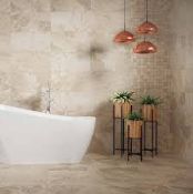 5.1m2 Aura Taupe Satin Ceramic Wall tile. (L)300mm (W)100mm per tile. Influenced by interior tr...