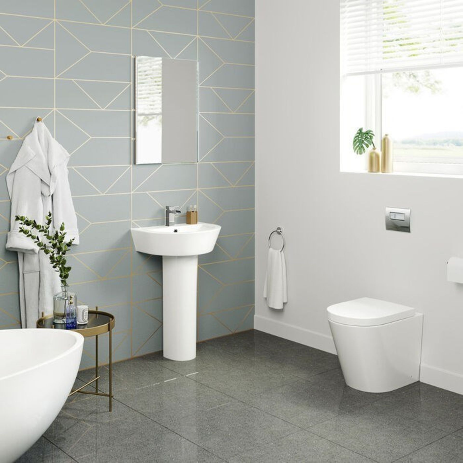 Lyon Back To Wall Toilet with Soft Close Seat. RRP £349.99 each.Our Lyon back to wall toilet... - Image 2 of 3