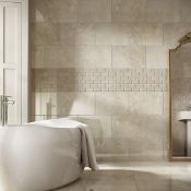 2.8m2 Natural stone Marble effect Wall & floor tiles. This wall & floor tile is ideal for kitch...