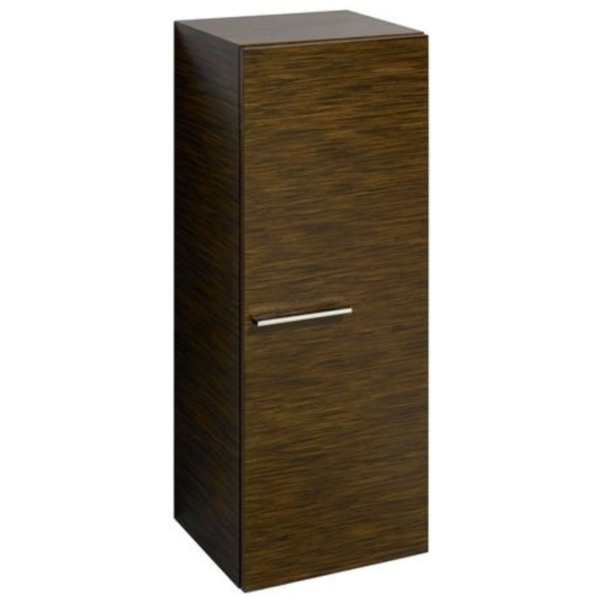 (KN63) Keramag Silk 400mm Walnut Brown standing Storage Cabinet. 40x103,5cm x35cm Wenge Panga. ...