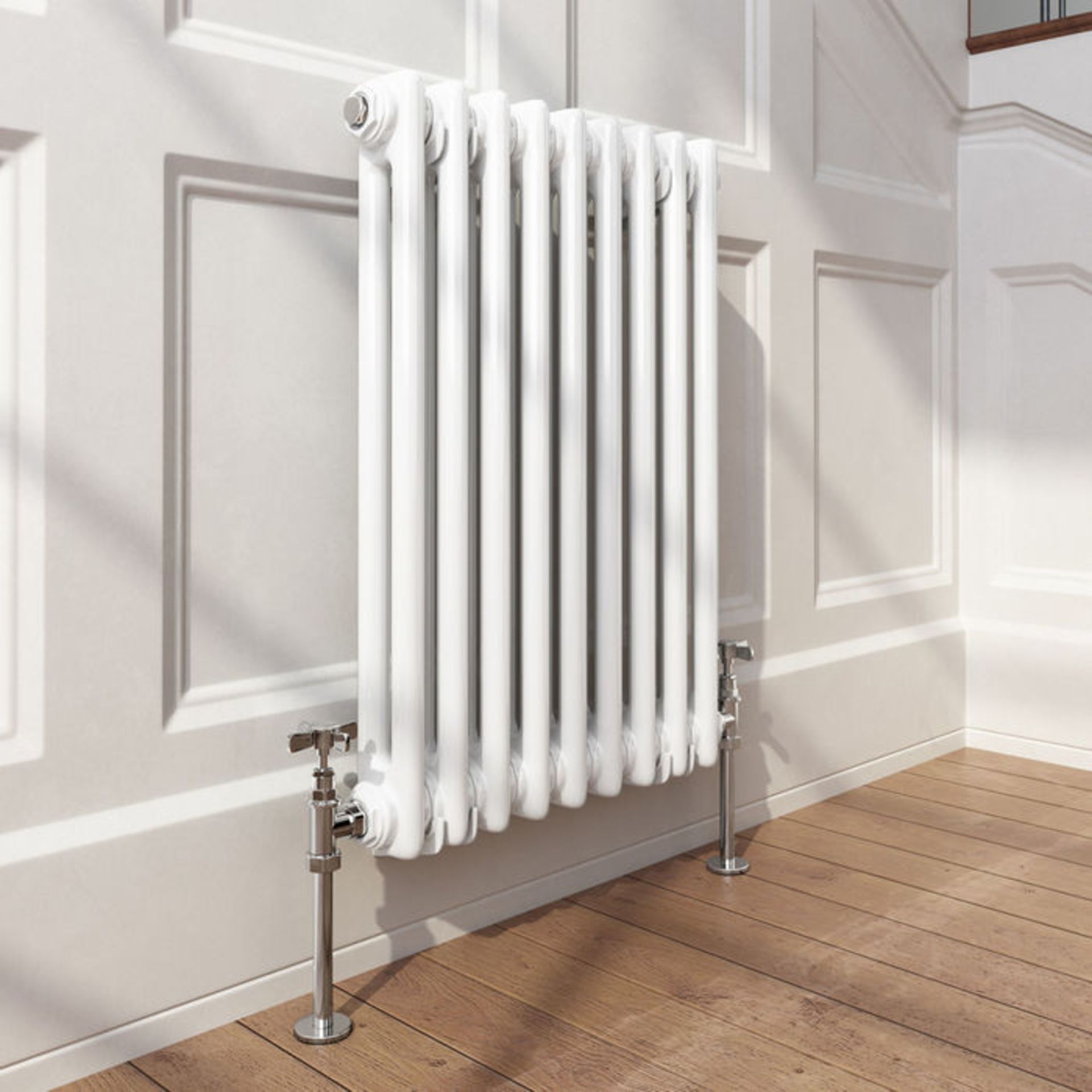 600x420mm White Double Panel Horizontal Colosseum Traditional Radiator. RRP £349.99. RC577 Ma... - Image 3 of 3