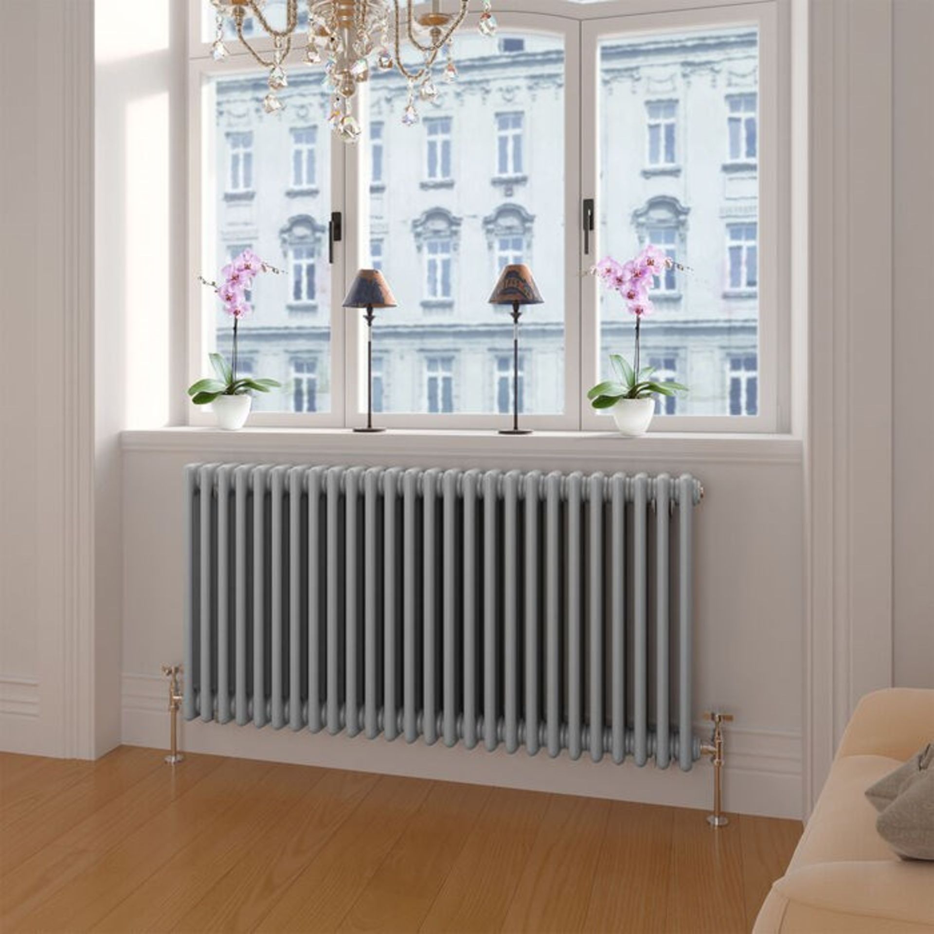 (G151) 600x1000mm Earl Grey Triple Panel Horizontal Colosseum Traditional Radiator. RRP £604.... - Image 3 of 3