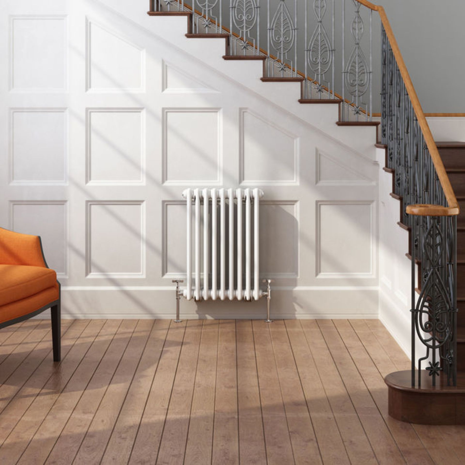 600x420mm White Double Panel Horizontal Colosseum Traditional Radiator. RRP £349.99. RC577 Ma... - Image 2 of 3