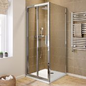 Twyfords 700x700mm - 6mm - Elements EasyClean Bi Fold Door Shower Enclosure. RRP £499.99 6mm ...