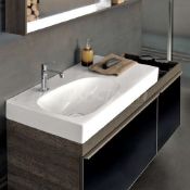 (TL2) Keramg Gerbit 1184mm Citterio Grey/Brown Vanity Unit With Shelves.RRP £2,468.99.Comes co...