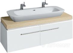 (CK7) Keramag Gerbit Silk 1400mm White Gloss Vanity Unit. RRP £2,359.99. The Silk bathroom ...