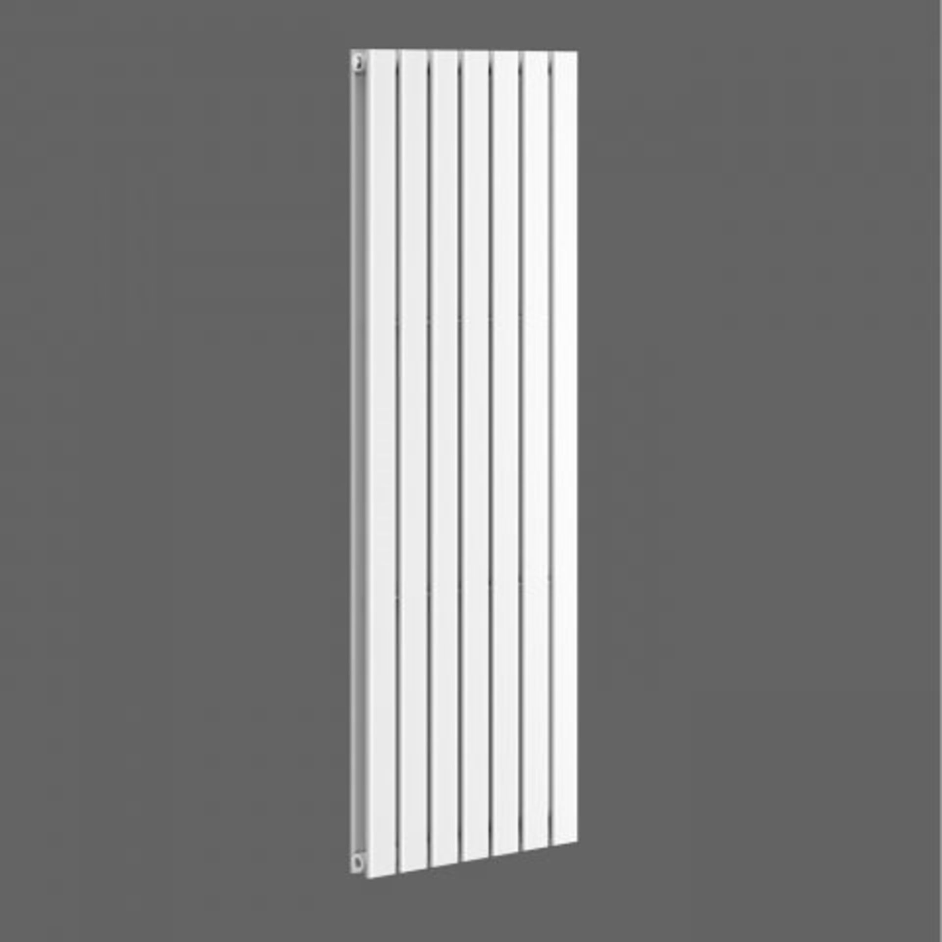 1800x532mm Gloss White Double Flat Panel Vertical Radiator. RRP £499.99. Designer Touch Ultra-... - Image 3 of 3