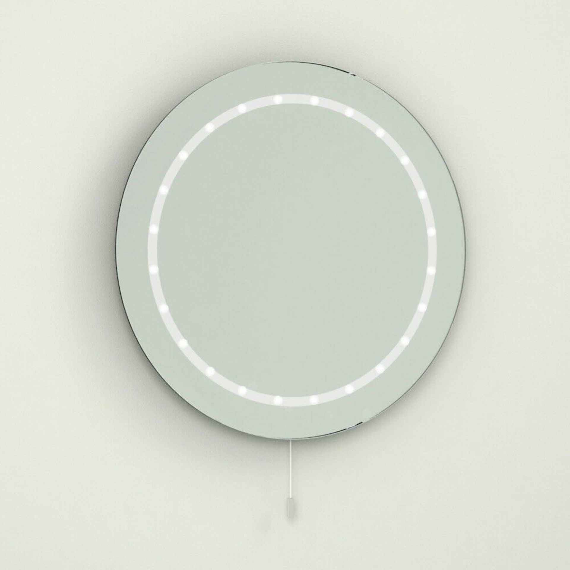 (KN117) 400mm Omega Round Battery Operated Illuminated Mirror. Battery Operated. Energy saving... - Image 2 of 2