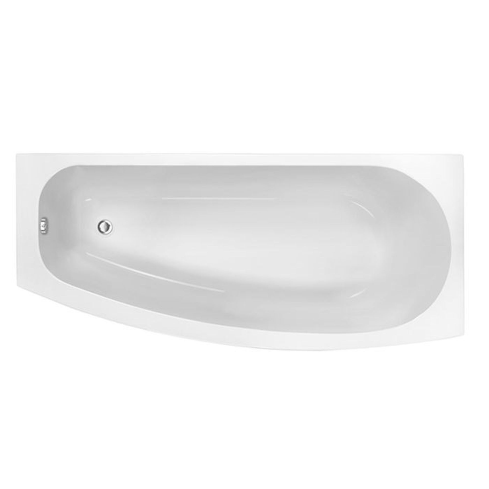 (QL100) 1700mm Left Hand Space Saver Shower Bath Screen Rail & Front Panel (Excludes End Panel)... - Image 3 of 3