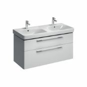 (MG52) Twyfords 1200x480mm White Gloss Vanity Unit. RRP £975.20.Comes complete with basin. Pe...