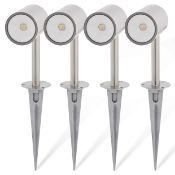 (MG96) Blooma Candiac Silver effect LED Spike light (D)60mm This modern LED mains powered spik...
