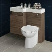 906mm Olympia Walnut Effect Drawer Vanity Unit and Quartz Pan. RRP £999.99. Relaxation at the ...
