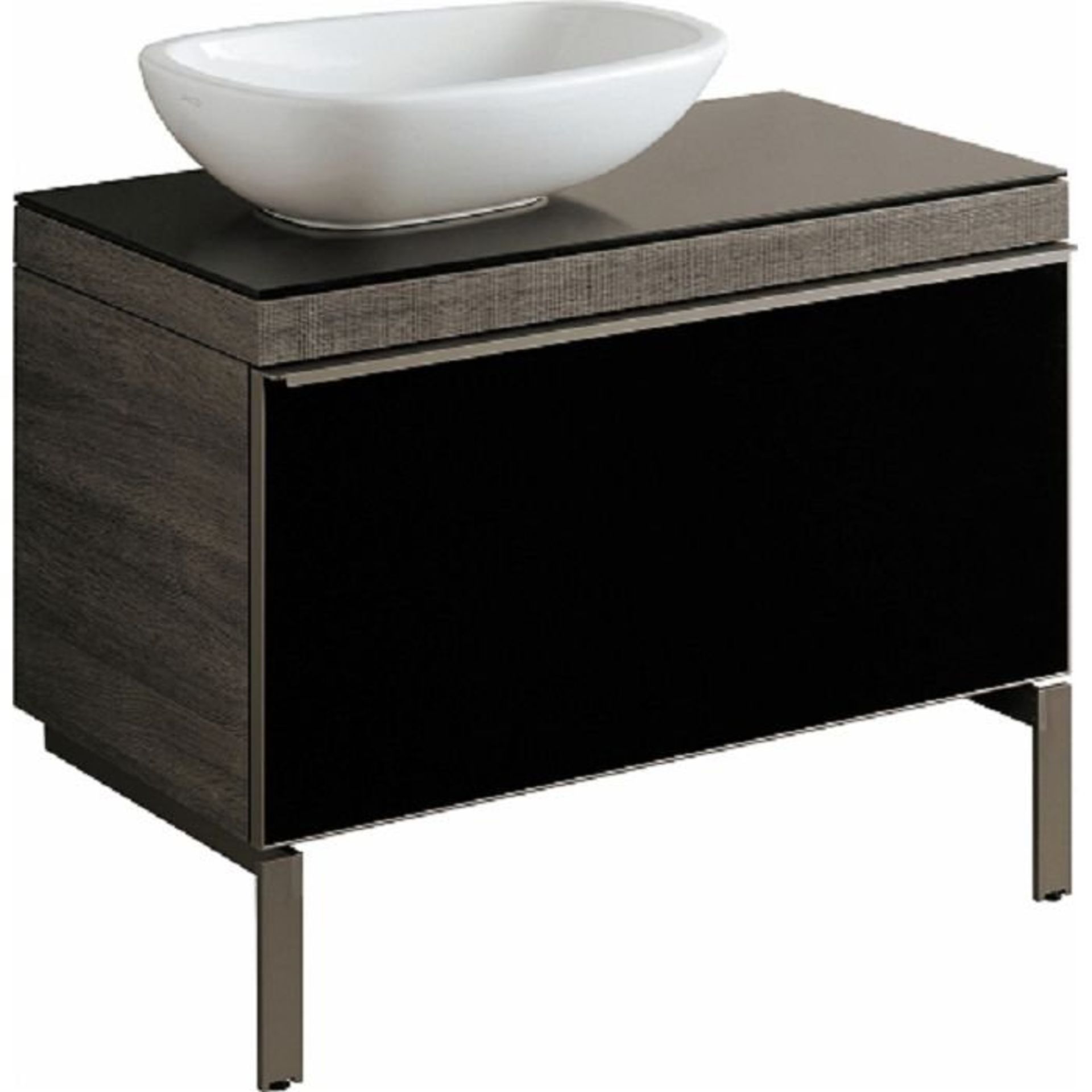 (MG28) Keramag Gerebit 884mm Grey/Brown Citterio Vanity Unit.RRP £979.99.Comes complete with b... - Image 3 of 3