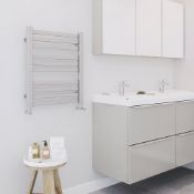 (LV110) 600x500MM TOWEL RADIATOR SILVER MATT. High quality powder-coated steel construction. Su...