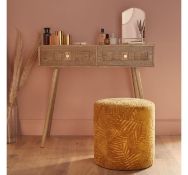 (TL60) Rattan Dressing Table Desk Dressing table with 2 rattan weave drawers, an ash wood vene...