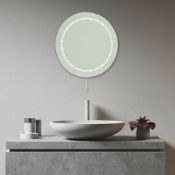 (KN137) 400mm Omega Round Battery Operated Illuminated Mirror. Battery Operated. Energy saving...